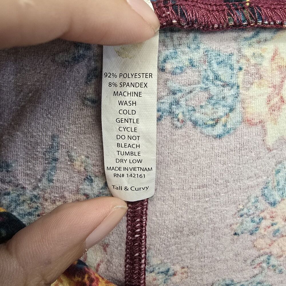 LuLaRoe Women's Leggings One Size Tall & Cury Floral (C4) - Picture 4 of 5